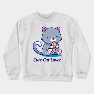 cute cat lover Crewneck Sweatshirt